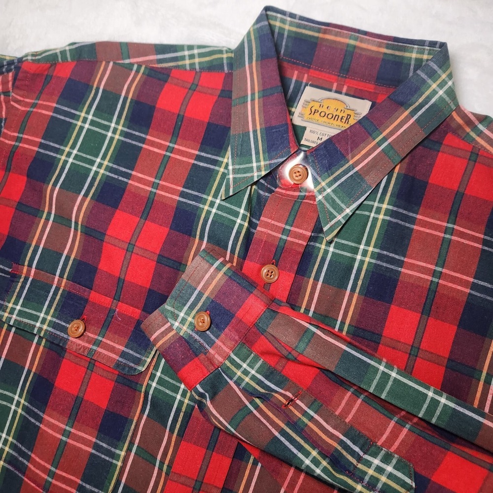 Reyn Spooner Long Sleeve‎ Medium Choice Sport red Plaid - READ